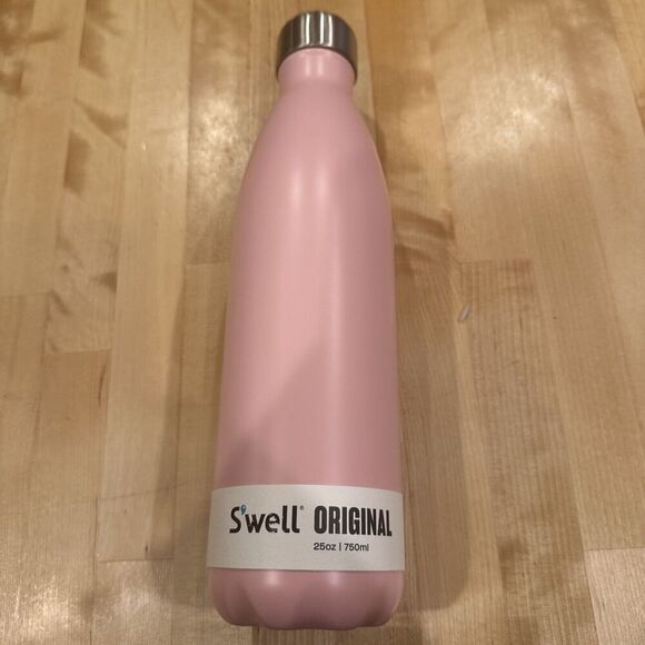 S'well Vacuum Insulated Stainless Steel Water Bottle 25 oz Pink Peony - Picture 1 of 5
